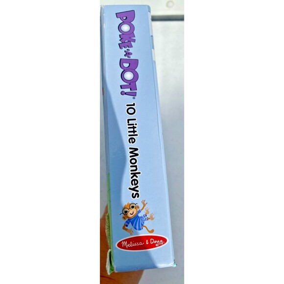 Melissa & Doug Poke-A-Dot: 10 Little Monkeys -30 Poke-able poppin dots Kids Book - Picture 9 of 10